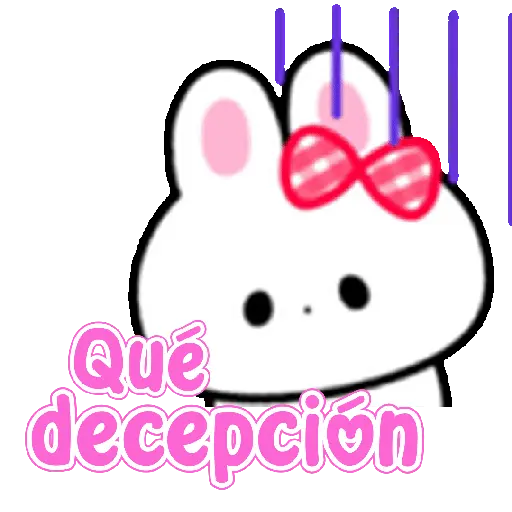 Conejito Kawaii con texto🐇💬✨🌈 15