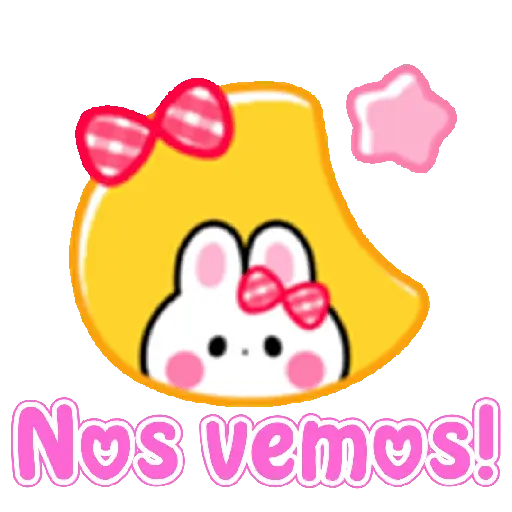 Conejito Kawaii con texto🐇💬✨🌈 5