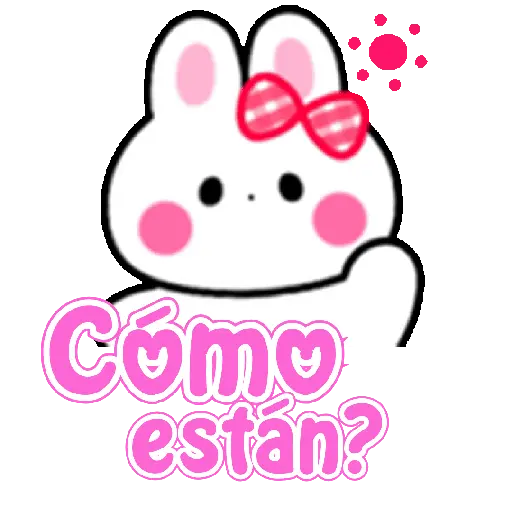 Conejito Kawaii con texto🐇💬✨🌈 6
