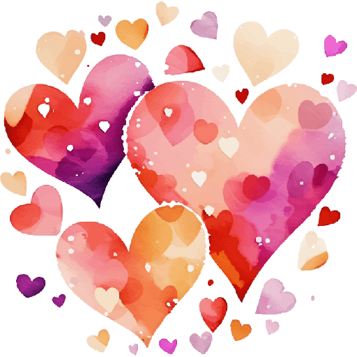 Corazones de acuarela❤