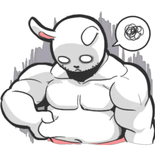 Rabbo the muscle rabbit