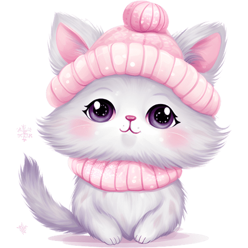 Cat Winter Pink ❄️💕