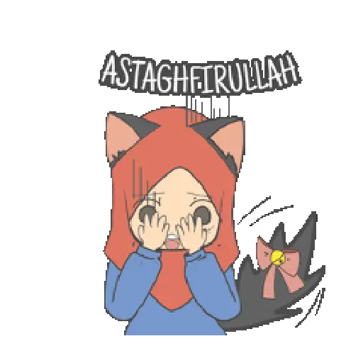 Miu Cat Hijab Gif 4