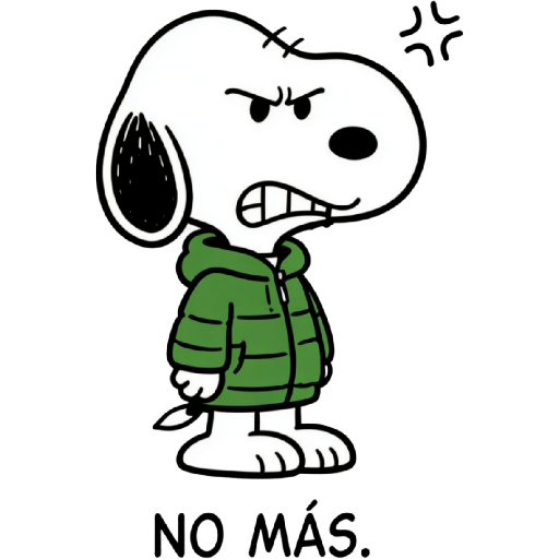 Snoopy enojado 🐾😡