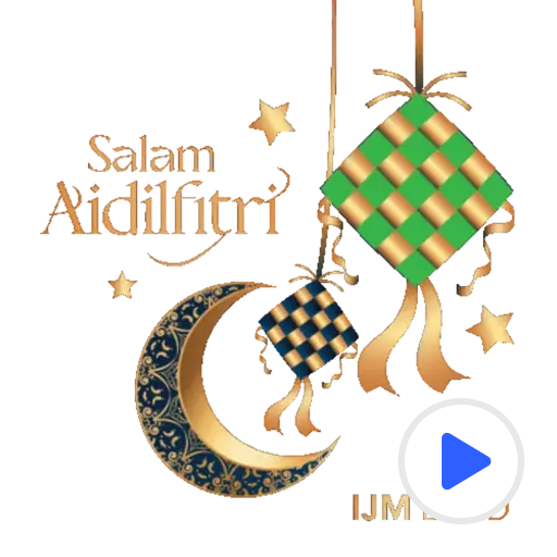 Moon Sticker Raya IJM Raya Stickers 2023-Premium