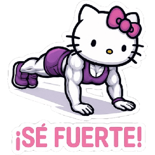Hello Kitty bodybuilder 💪🏼🎀