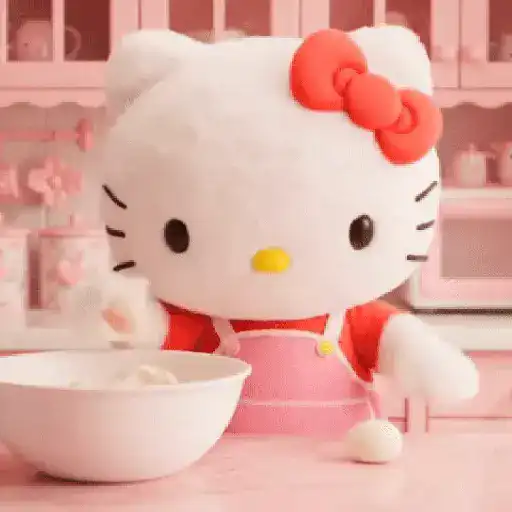Hello Kitty cocina 🎀🧇 7